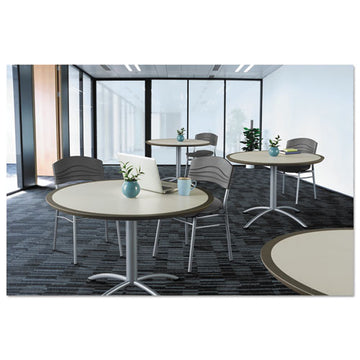 Iceberg Iland Table, Cafe-height, Square Top, Contoured Edges, 42 X 42 X 29, Natural Teak-silver freeshipping - TVN Wholesale